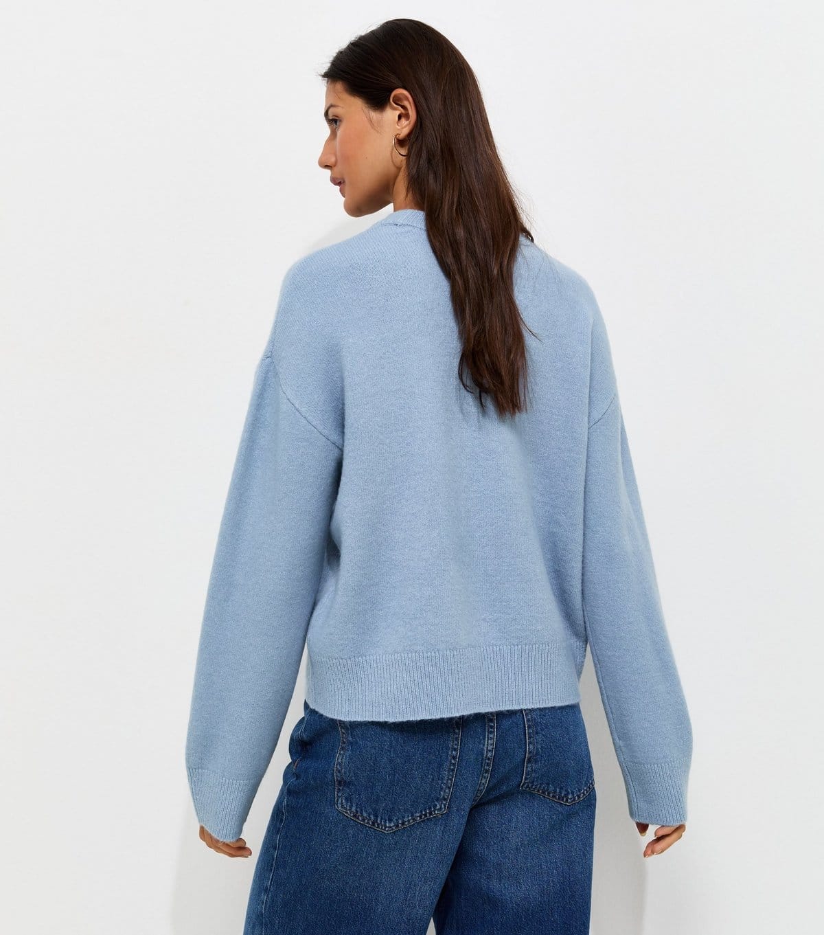 New Look Women's Light Blue Midweight Crew Neck Jumper New Look - 4