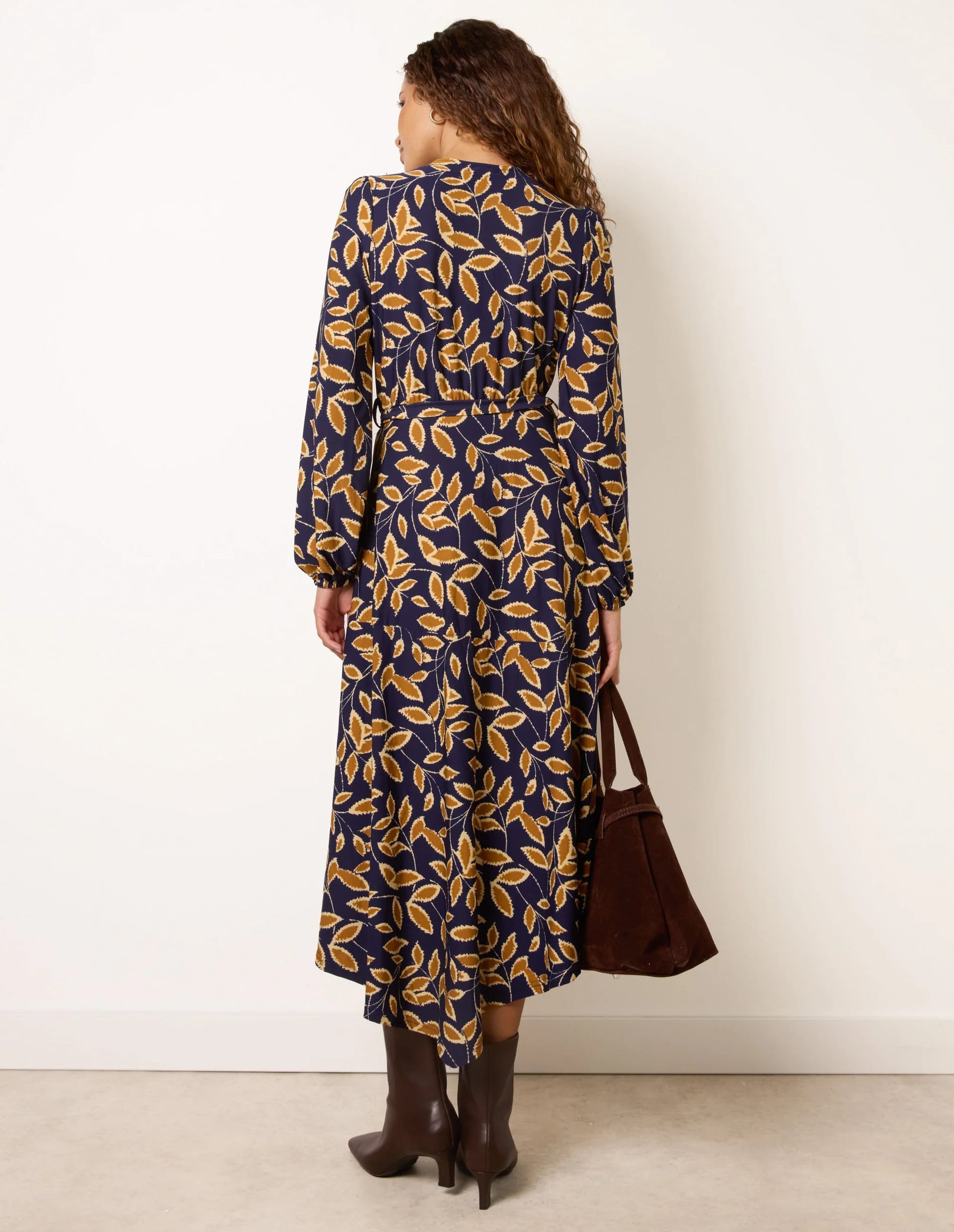 Blue Vanilla Asymmetric Wrap Midi Dress - 4