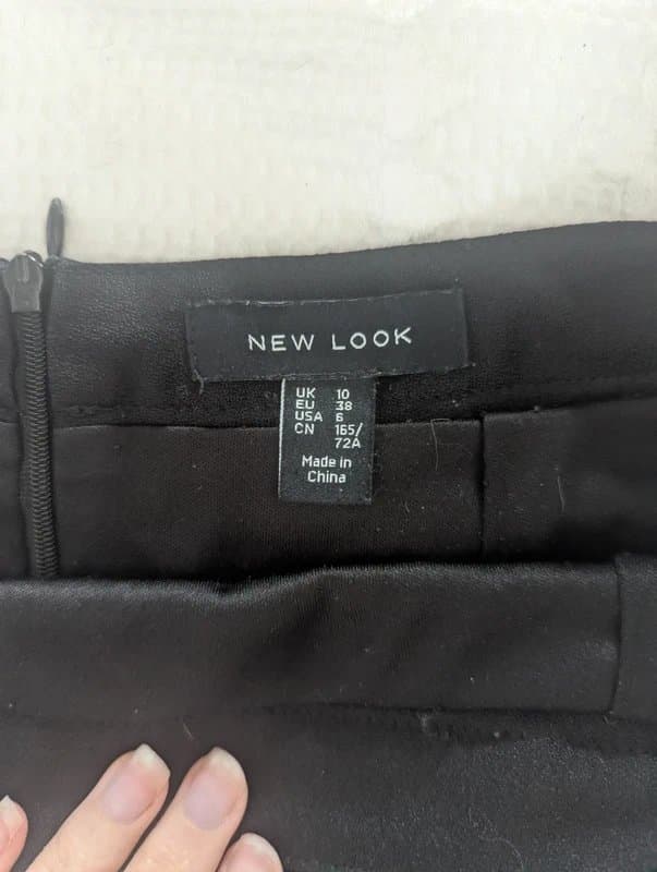 New Look Floral black mini skirt