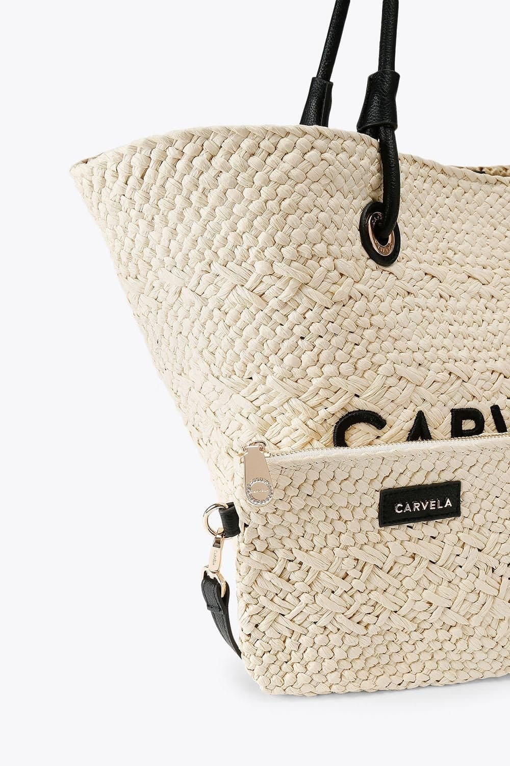 Carvela Carvela Women's 'Nicola Straw Basket' Bag in White - 4