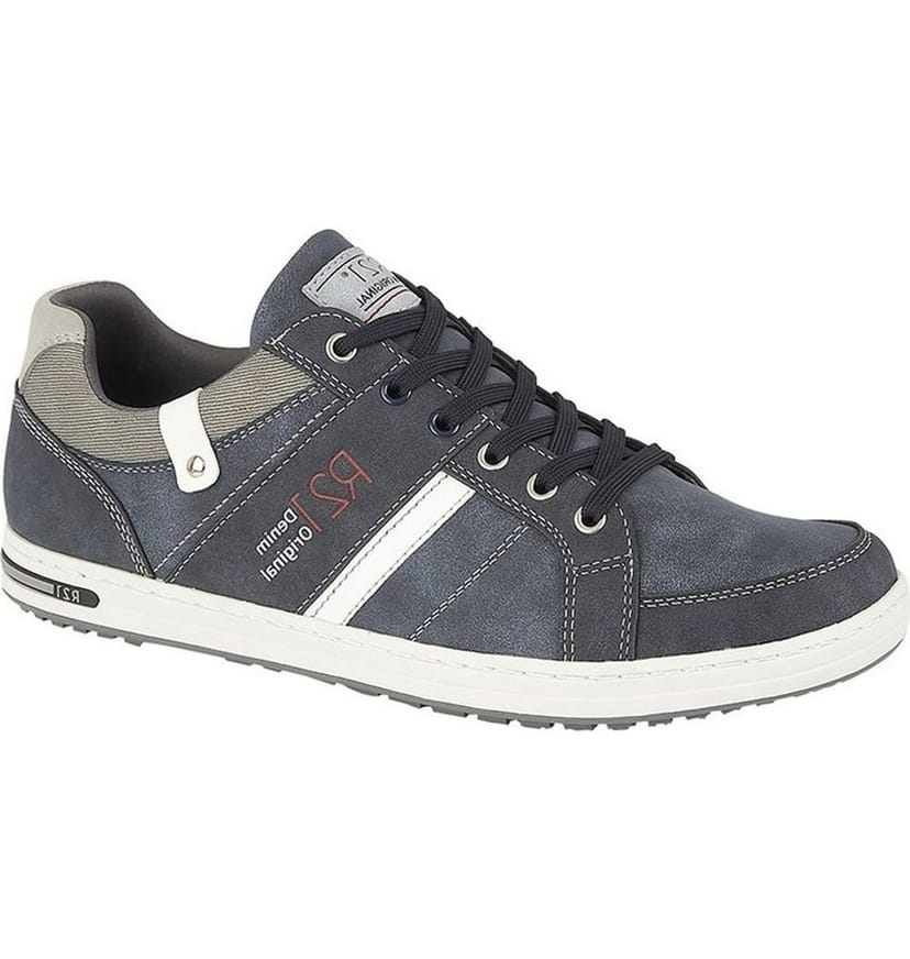 Route 21 Route 21 Men's Denim Original Lace Up Casual Trainers in Navy - 1