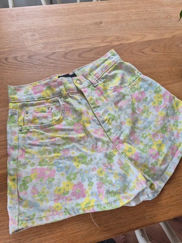 ASOS Design Floral Denim Shorts
