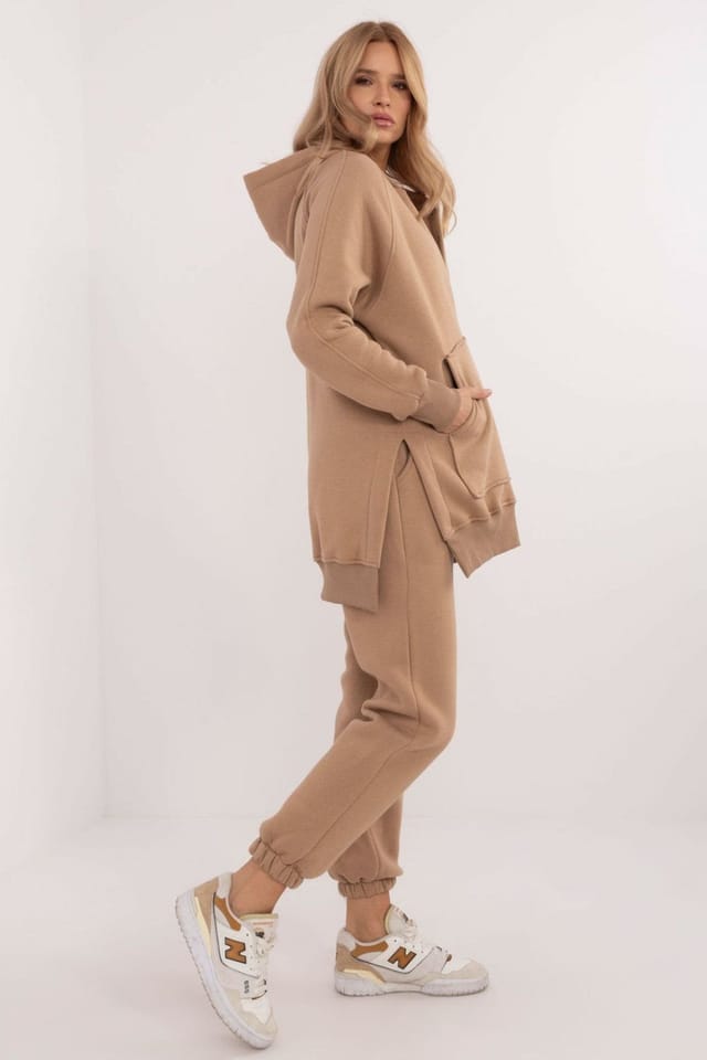 Love Lace Love Lace Women's Cotton Melange Warm Casual 3 Piece Set Style 202070 in Beige - 2
