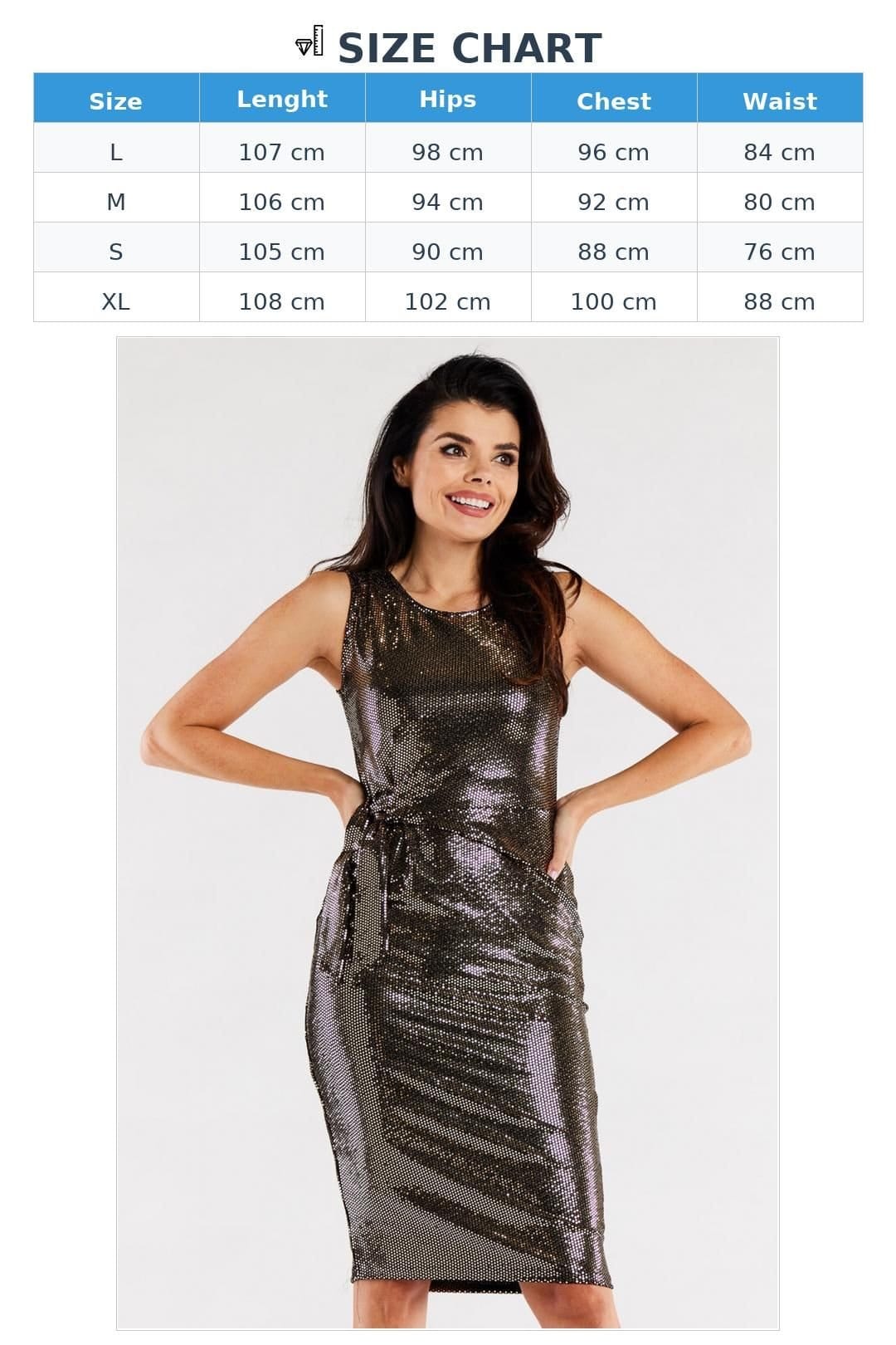 Love Lace Love Lace Women's Evening Fitted Dress With Asymmetrical Waist Style 174336 in Bronze - 4