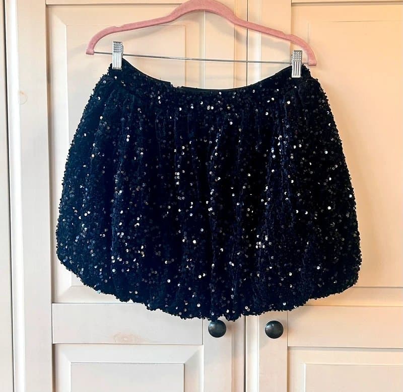 ASOS ASOS  Sequin bubble hem mini skirt