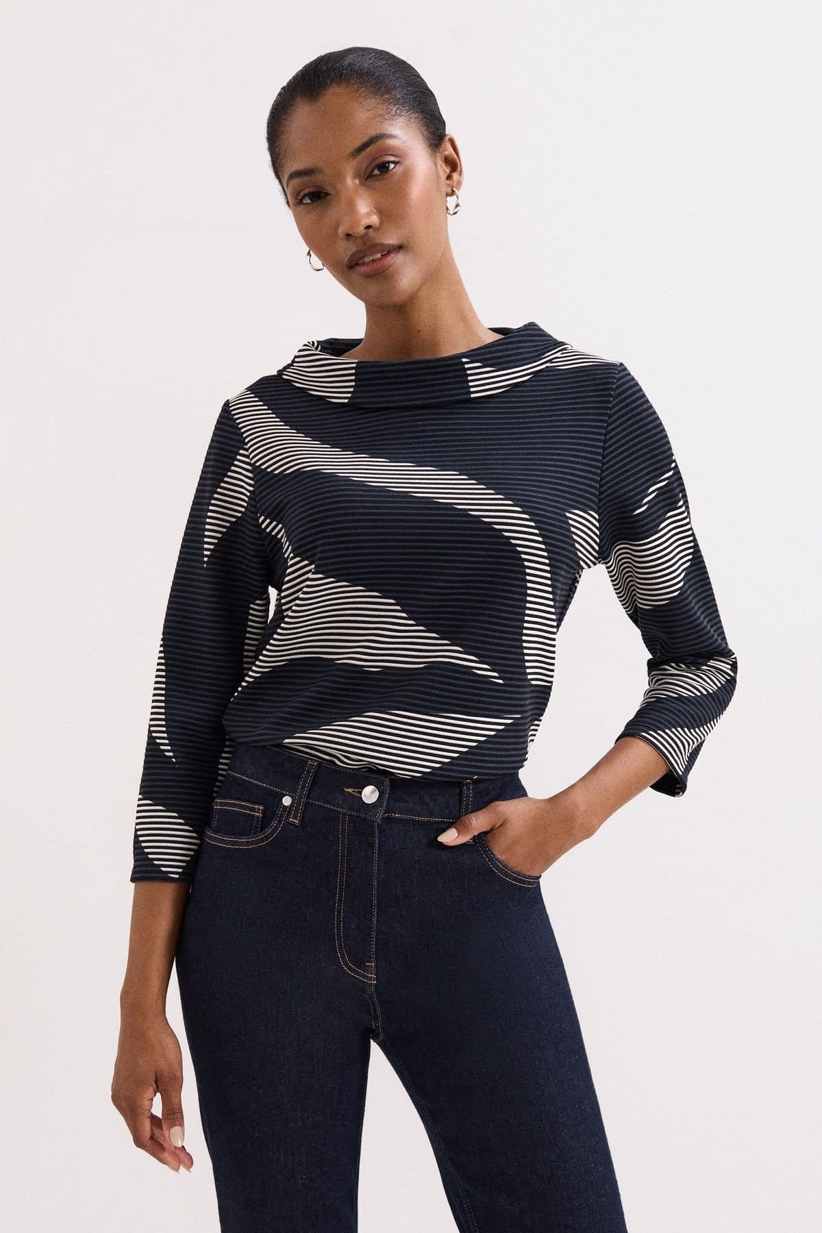 Phase Eight Phase Eight Navy Printed Top for Women