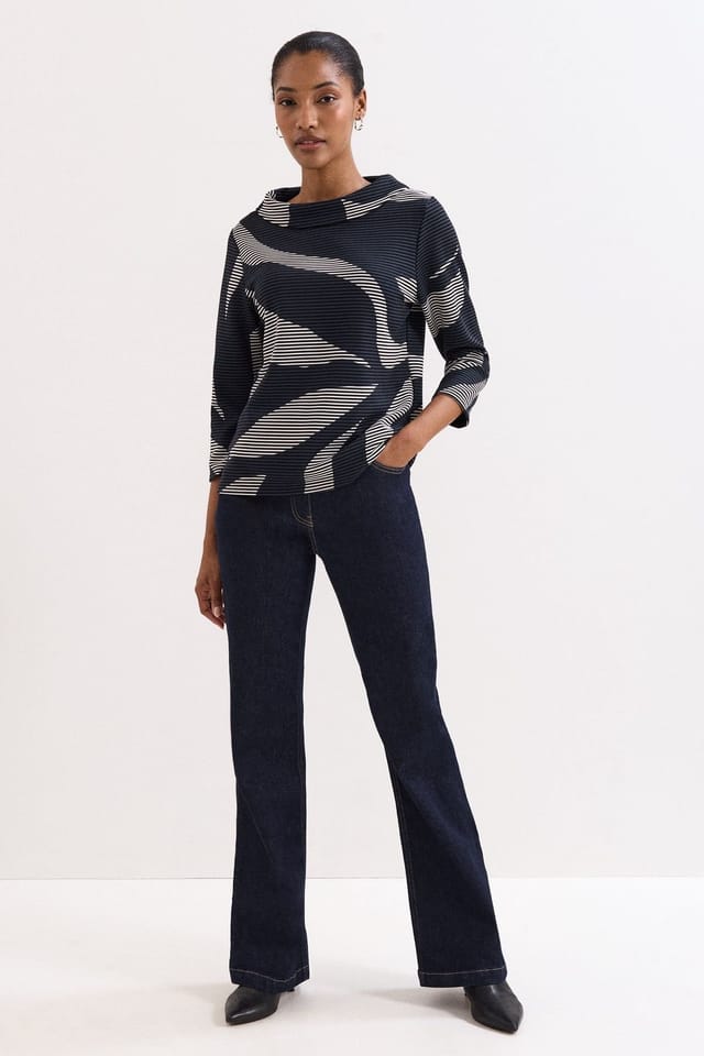 Phase Eight Phase Eight Women's Rena Printed Top in Navy - 3