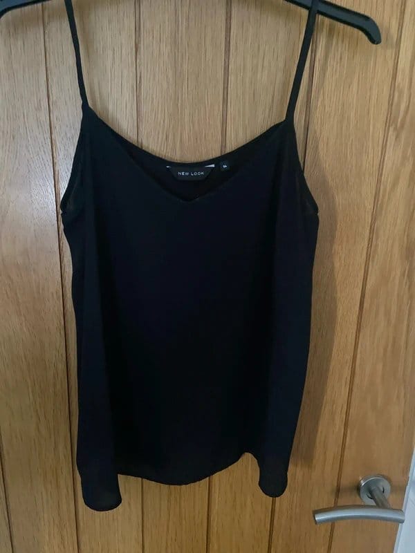 New Look Black Chiffon Camisole