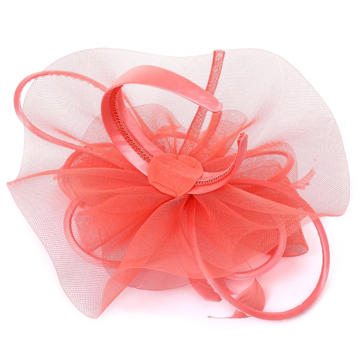 PEACH ACCESSORIES PEACH ACCESSORIES Women's Jewelled Temptation Exquisite Feathered Fascinator in Nude - 4