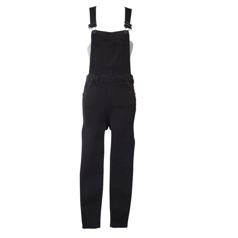 New Look New Look Petite Dungarees Black Skinny Stretch Denim Women's XS 6 W24 L25