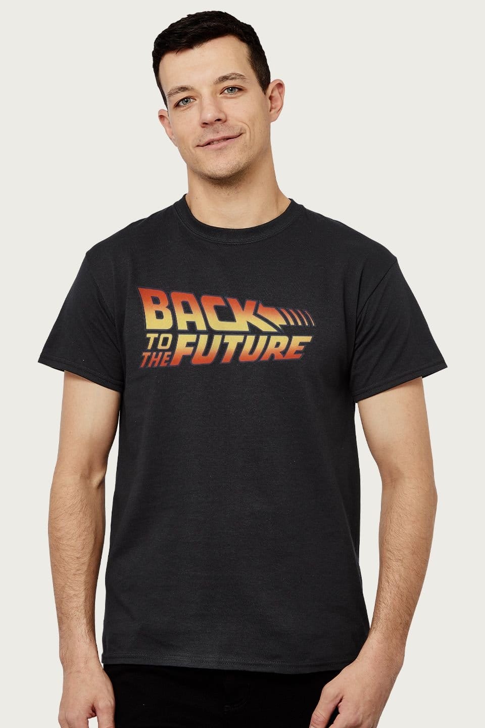 Back To The Future Back To The Future Men's Classic Logo T-Shirt in Black - 1