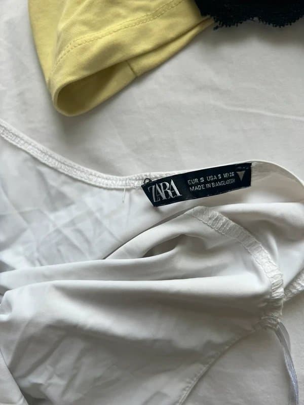 Zara Zara white slinky high neck halter bodysuit