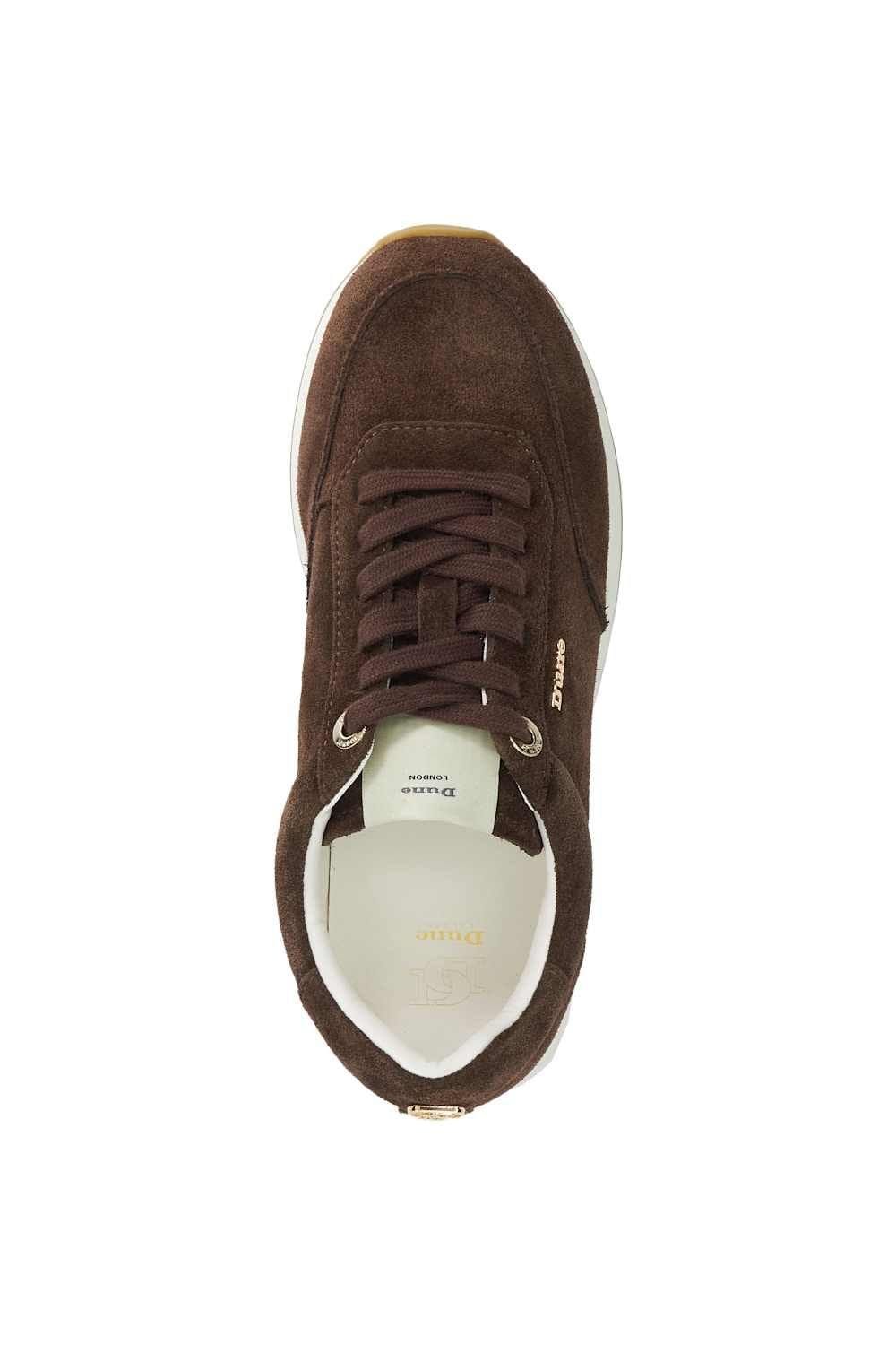 Dune London Dune London Women's 'Ettah' Suede Trainers in Brown - 4