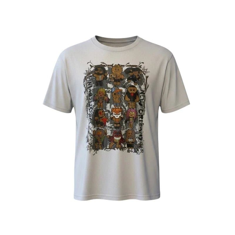 WWE WWE WrestleMania 34 New Orleans T-Shirt Men's UK Size L Grey