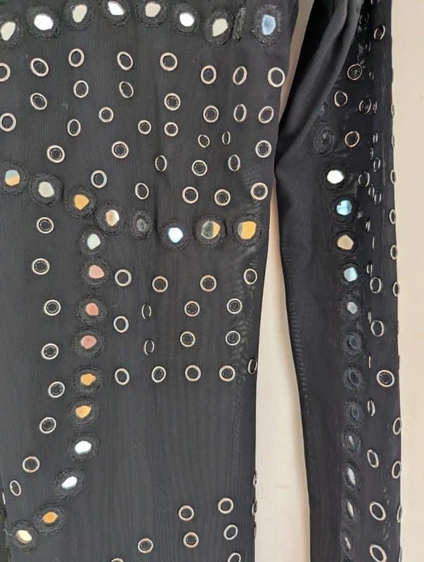 Topshop Vintage Christopher Kane For Topshop Black Metal Eyelet Mesh Dress Archive Size S