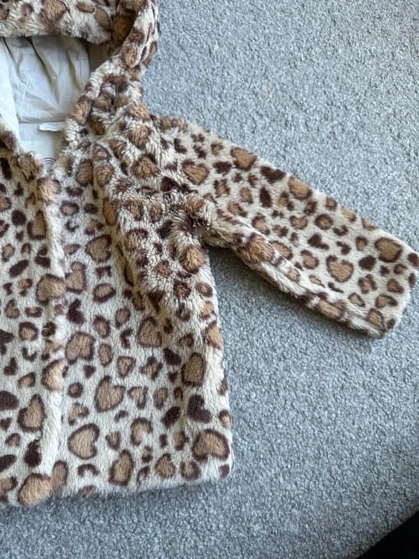 Next 12-18 months Next Leopard Print Faux Fur Coat