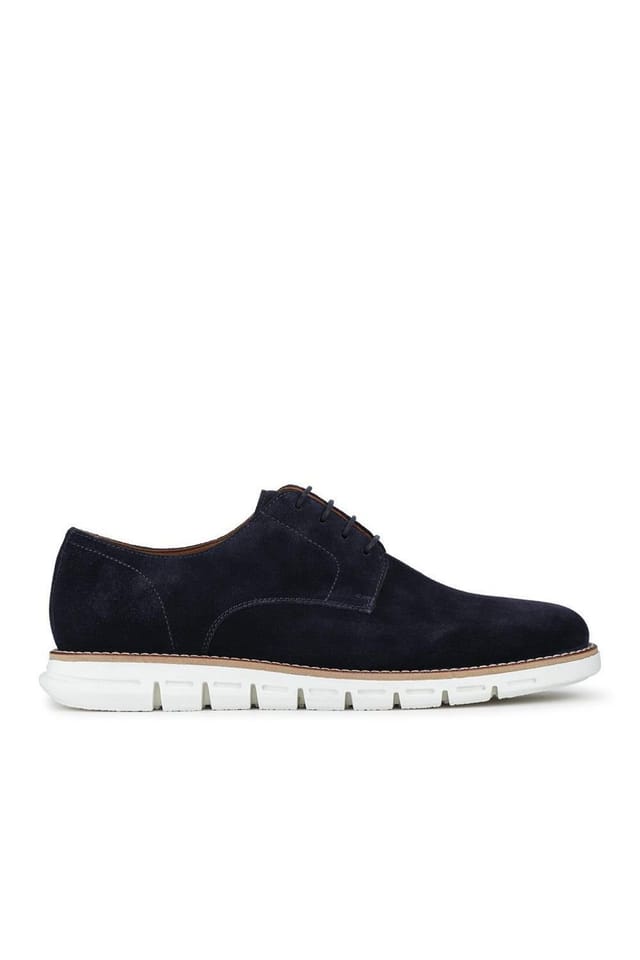 Jones Bootmaker Jones Bootmaker Men's Longtown Leather Lace Up Cushioning Shoes in Navy - 2