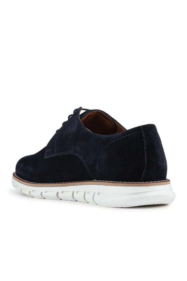 Jones Bootmaker Jones Bootmaker Men's Longtown Leather Lace Up Cushioning Shoes in Navy - 3