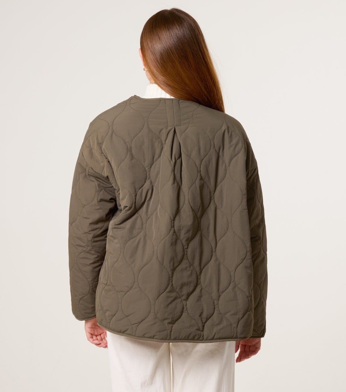 Blue Vanilla Women's Dark Khaki Quilted Buttoned Pocket Jacket Blue Vanilla New Look - 4