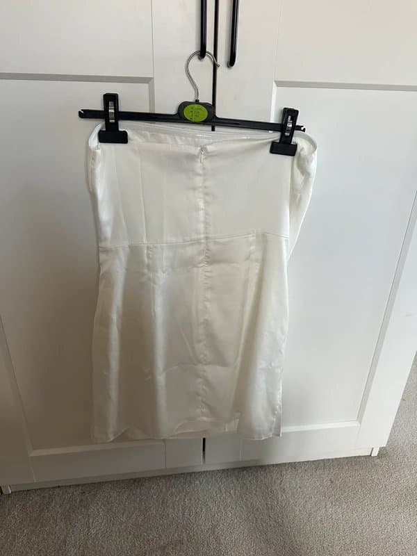 ASOS ASOS white satin strapless dress