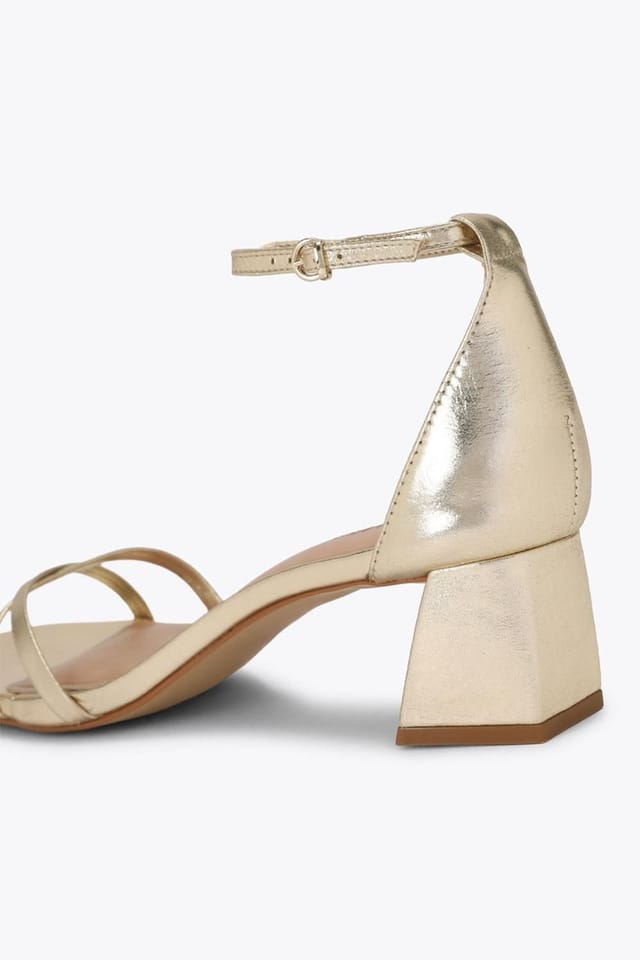Steve Madden STEVE MADDEN Women's 'Rae 045' Leather Heels in Gold - 3