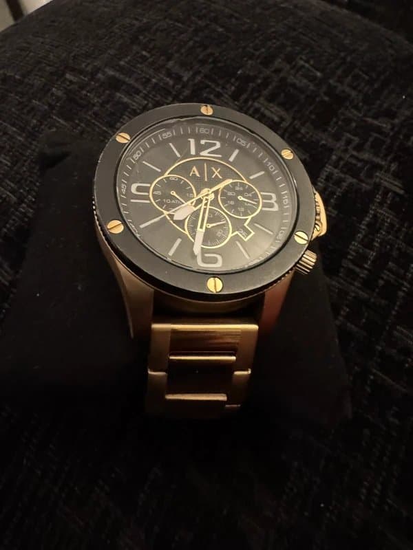 Armani Exchange Armani Exchange Chronograph Gold-Tone Steel Watch