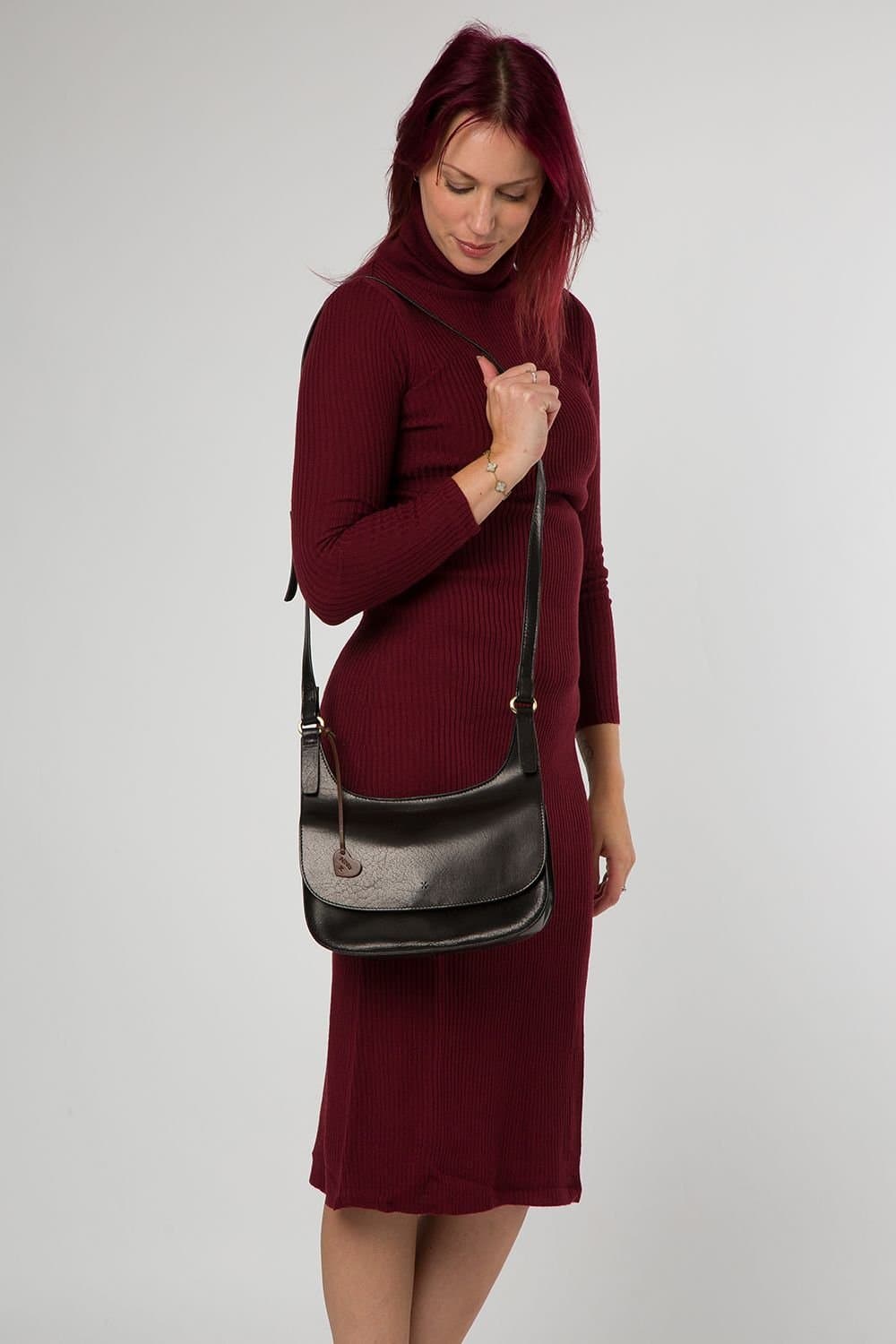 NiNa Amora NiNa Amora Black Leather Cross Body Bag