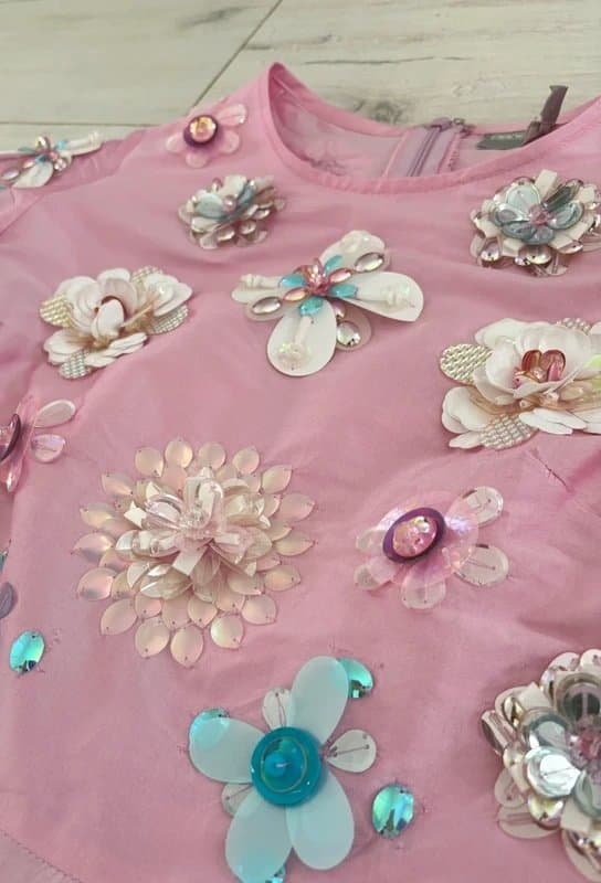 ASOS ASOS Luxe heavily embellished dress pink batwing Size 6 (or 8) Weddings Races Occasion