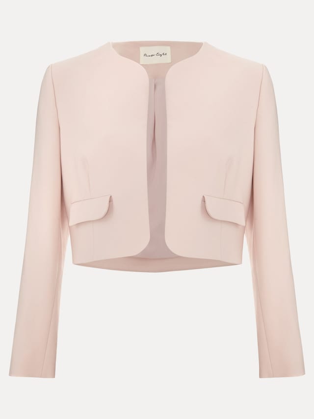 Phase Eight Phase Eight Women's Emma Cropped Tailored Jacket in Baby Pink - 2