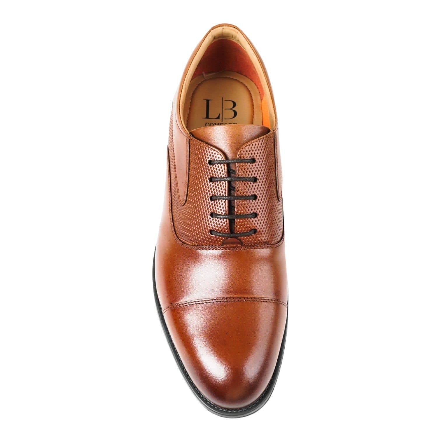 LB COMFORT LB COMFORT Men's Blake Leather Oxford in Brown