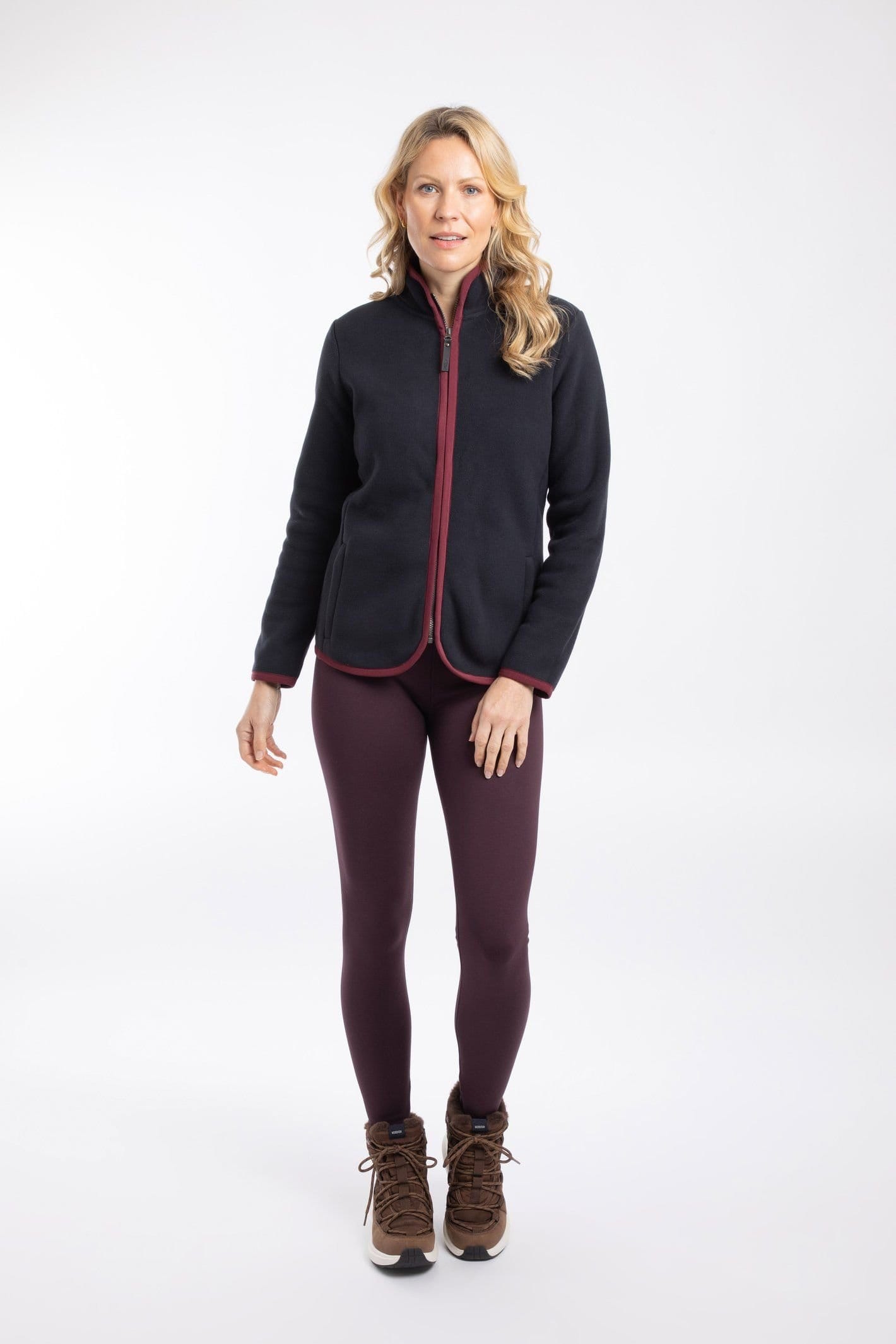Weird Fish Weird Fish Women's Tiana Full Zip Polar Fleece in Midnight - 4
