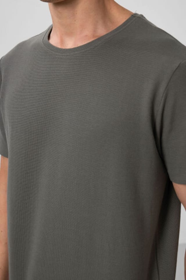 Tommy Life Tommy Life Men's Regular Fit Crew Neck T-Shirt in Khaki - 3