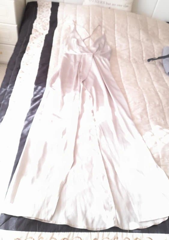 ASOS Champagne satin Asos dress 8/10