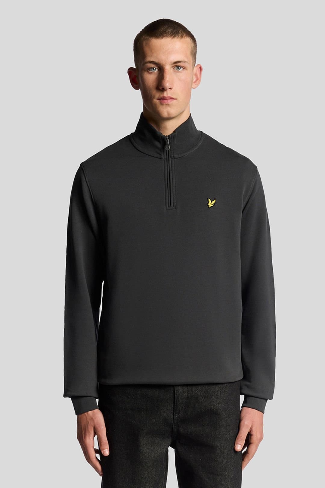 Lyle & Scott Lyle & Scott Men's Loopback Quarter Zip Sweat Gunmetal in Gun Metal