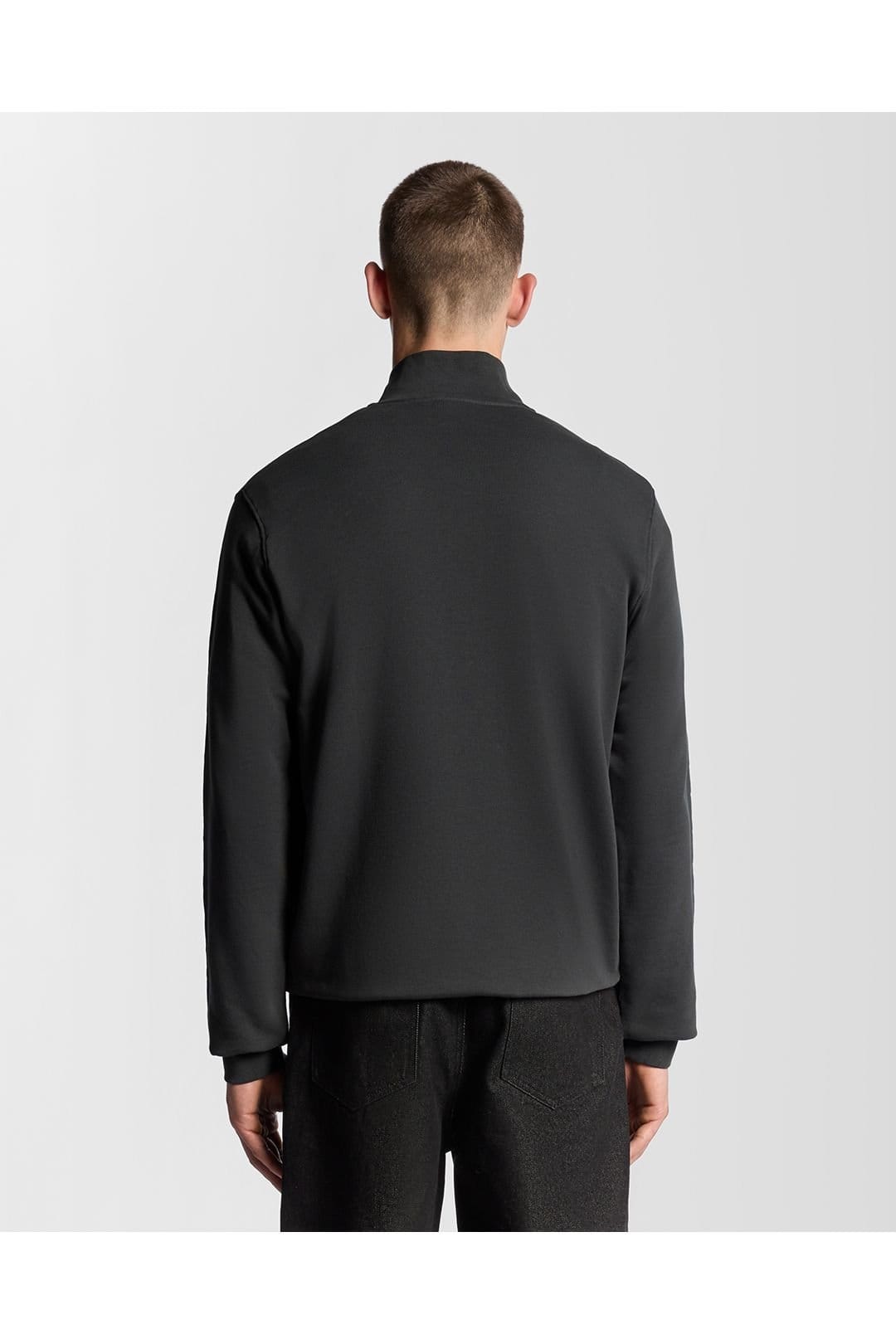Lyle & Scott Lyle & Scott Men's Loopback Quarter Zip Sweat Gunmetal in Gun Metal - 4