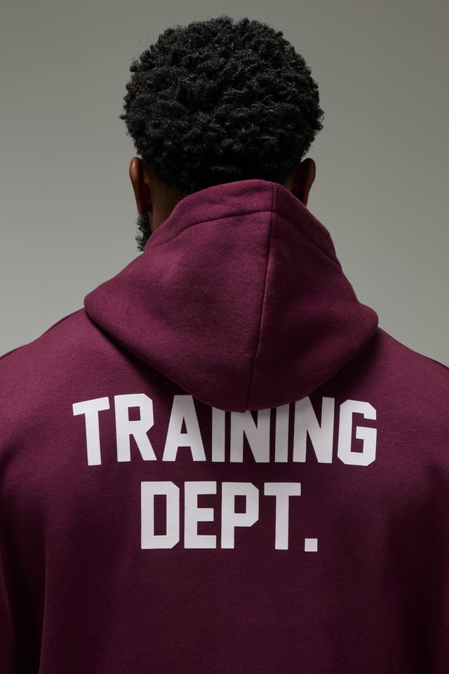 Training Dept. Training Dept. Men's Training Dept Oversized Boxy Hoodie in Plum - 3