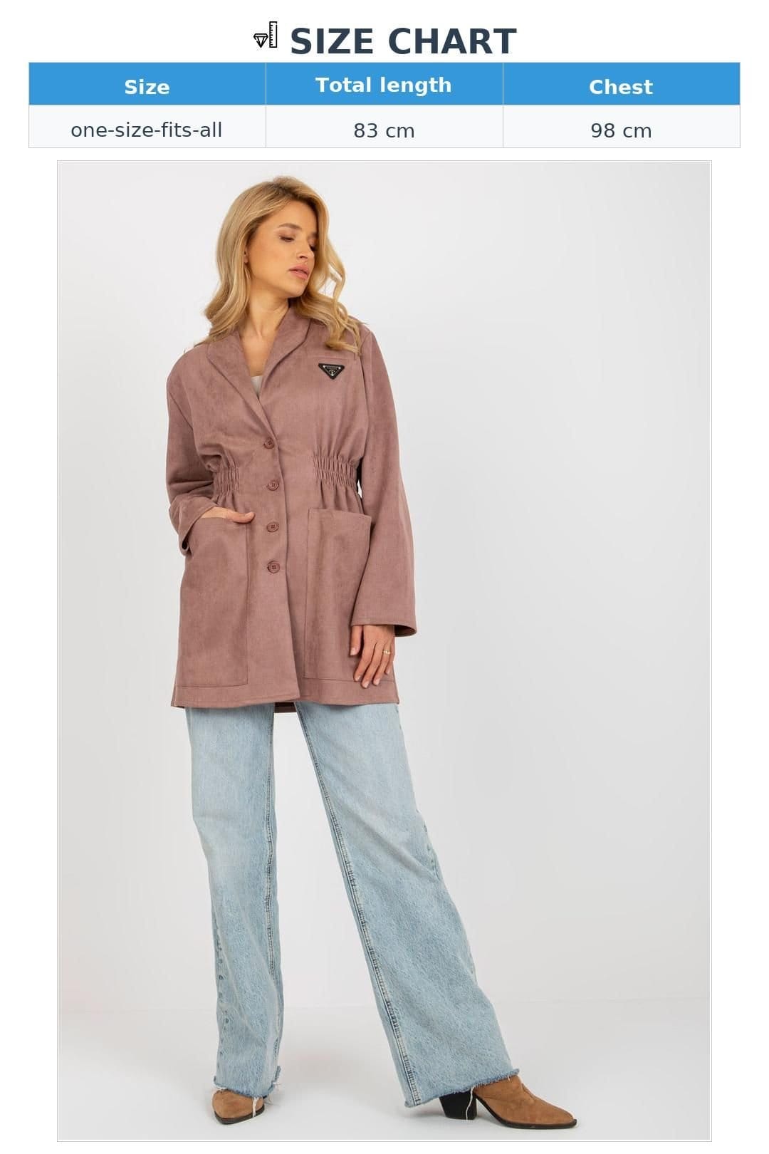 Love Lace Love Lace Women's Extended Jacket Style Button Coat in Pink - 4