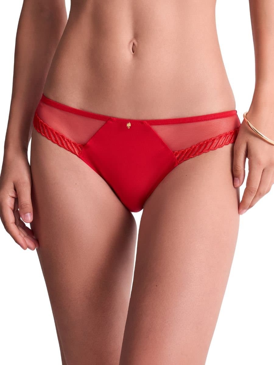 Aubade Aubade Red Sheer Emotion Brazilian Briefs