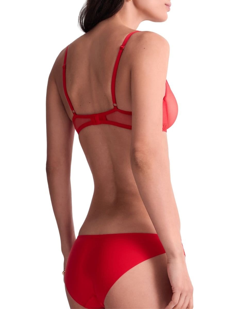 Aubade Aubade Women's Sheer Emotion Brazilian in Red - 4