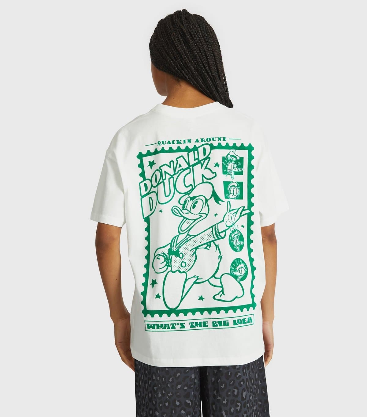 Skinnydip Women's White Donald Duck Poster Print T-Shirt Skinnydip New Look