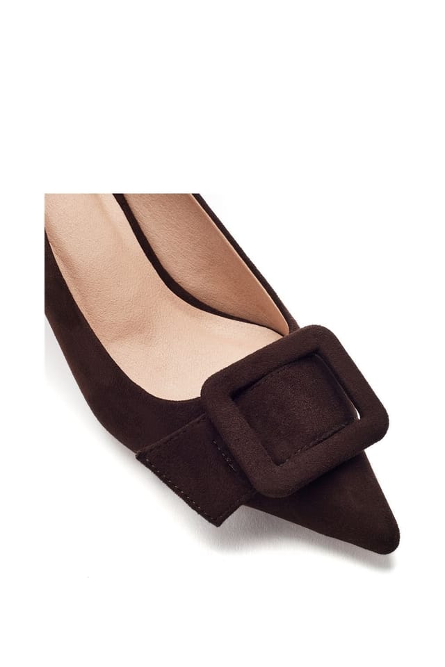 Moda In Pelle Moda In Pelle Women's 'Ghiselle' Alcantara Court Shoes in Brown - 3