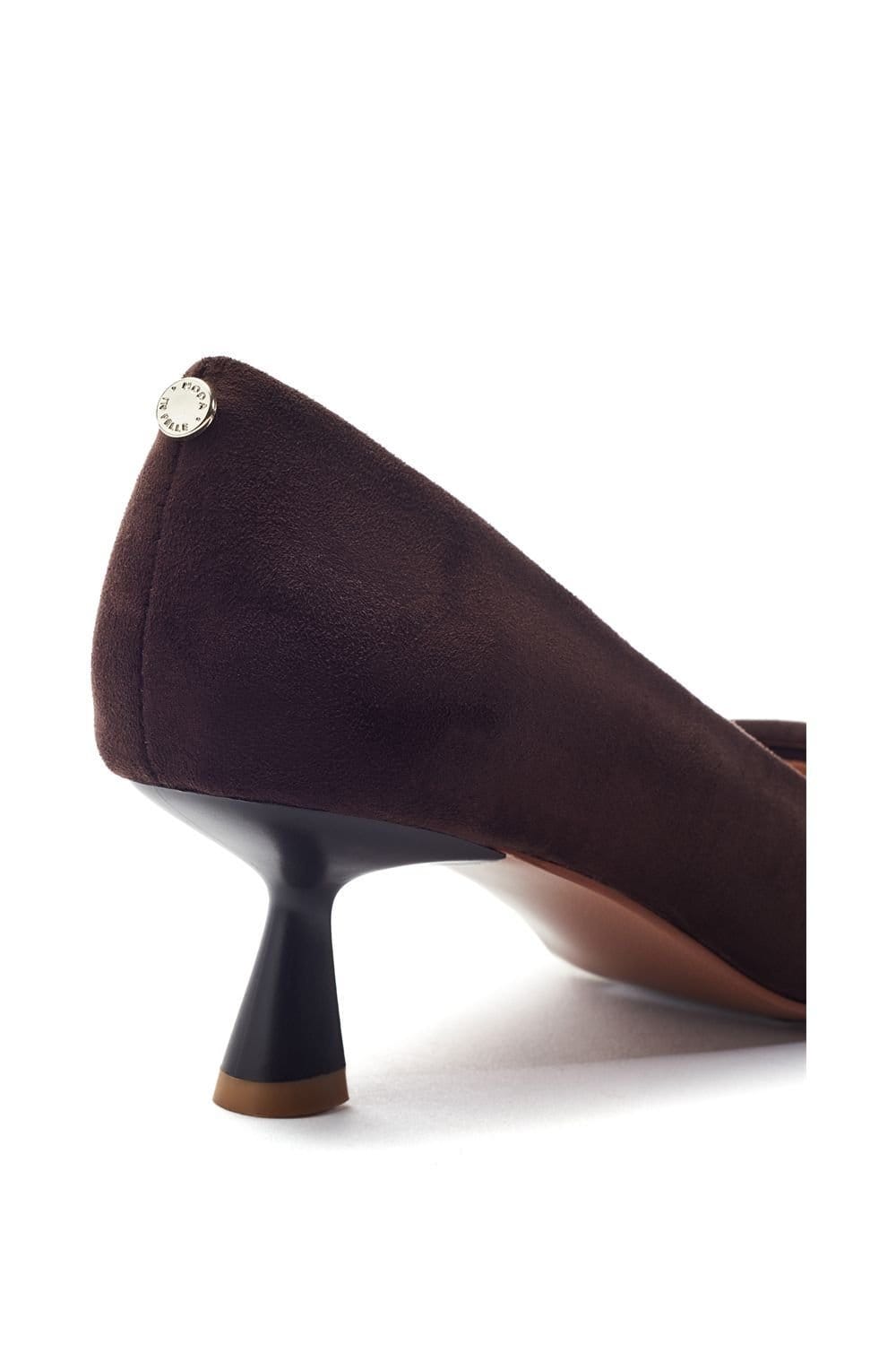 Moda In Pelle Moda In Pelle Women's 'Ghiselle' Alcantara Court Shoes in Brown - 4