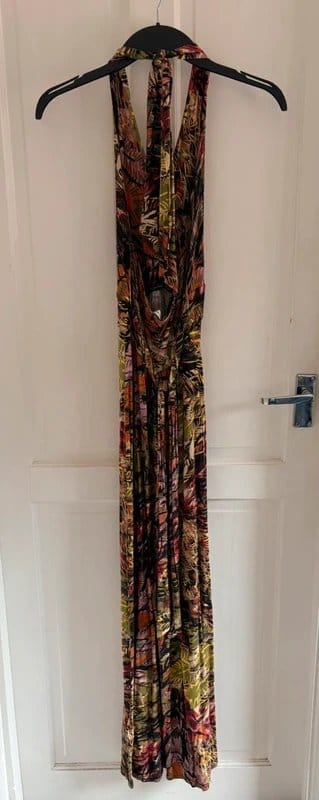 New Look Multi-Coloured Halter Neck Maxi Dress