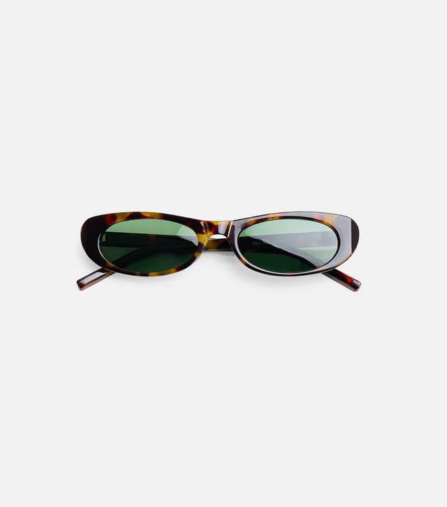 Public Desire Brown Narrow Cat Eye Sunglasses Public Desire New Look - 3