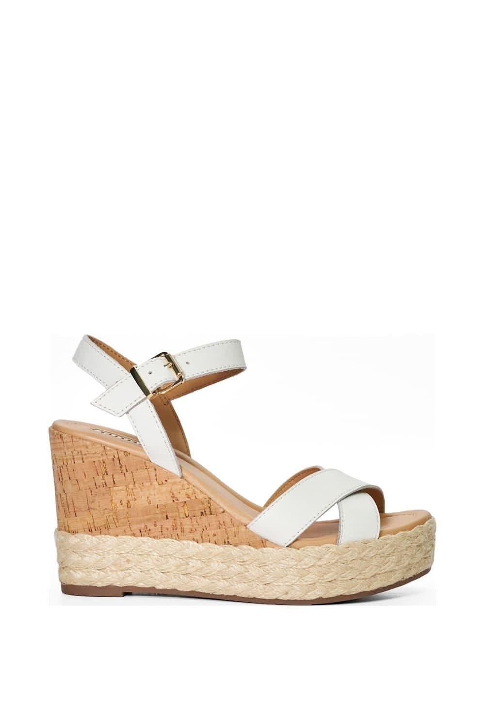 Dune London Dune London Women's 'Kindest' Leather Wedges in White