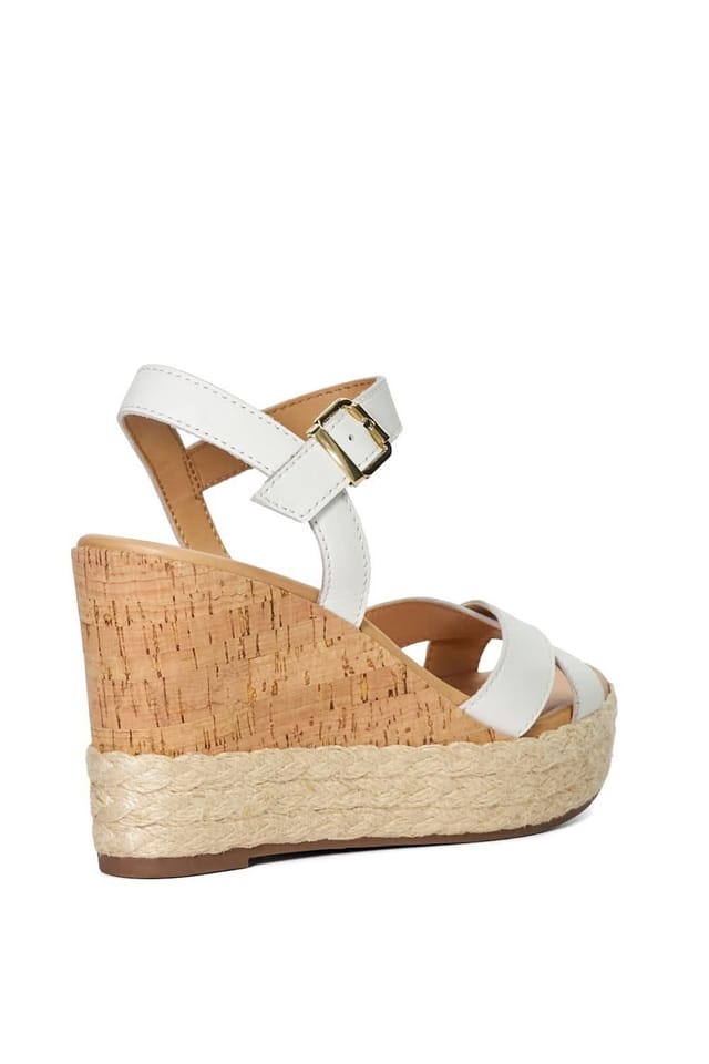 Dune London Dune London Women's 'Kindest' Leather Wedges in White - 3