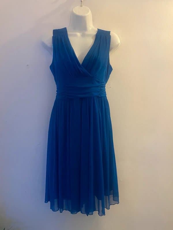 Dorothy Perkins Dorothy Perkins Cobalt Blue Floaty Chiffon Dress sz 10 Great Condition