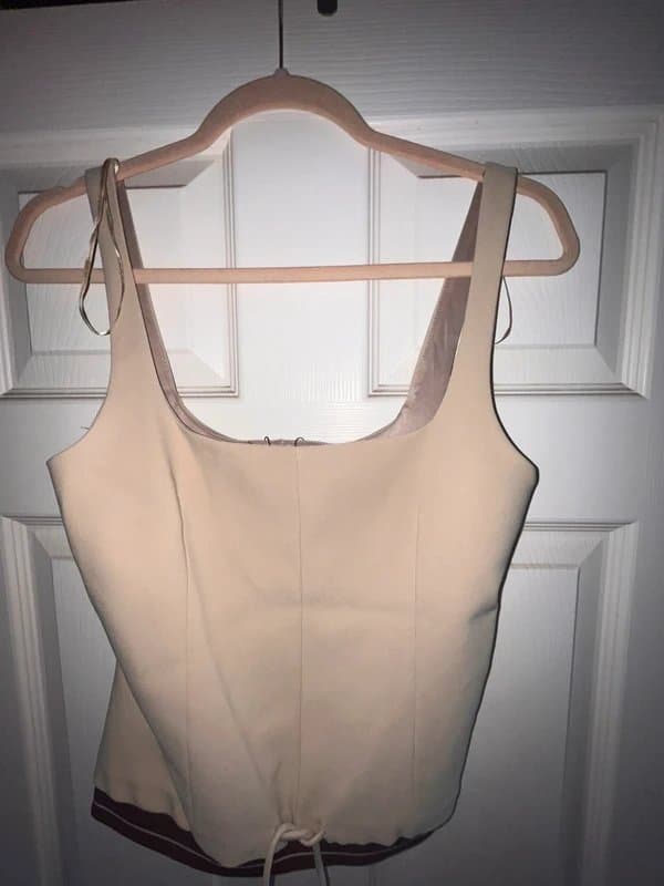 Zara Zara cream structured cami top, size XS, perfect for holiday or festival or work