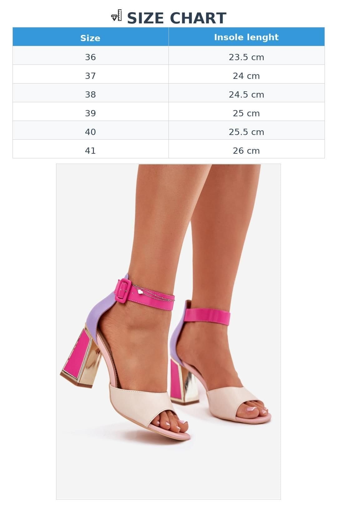 Love Lace Love Lace Women's Elegant Heel Sandals with Adjustable Buckle Strap in Pink - 4