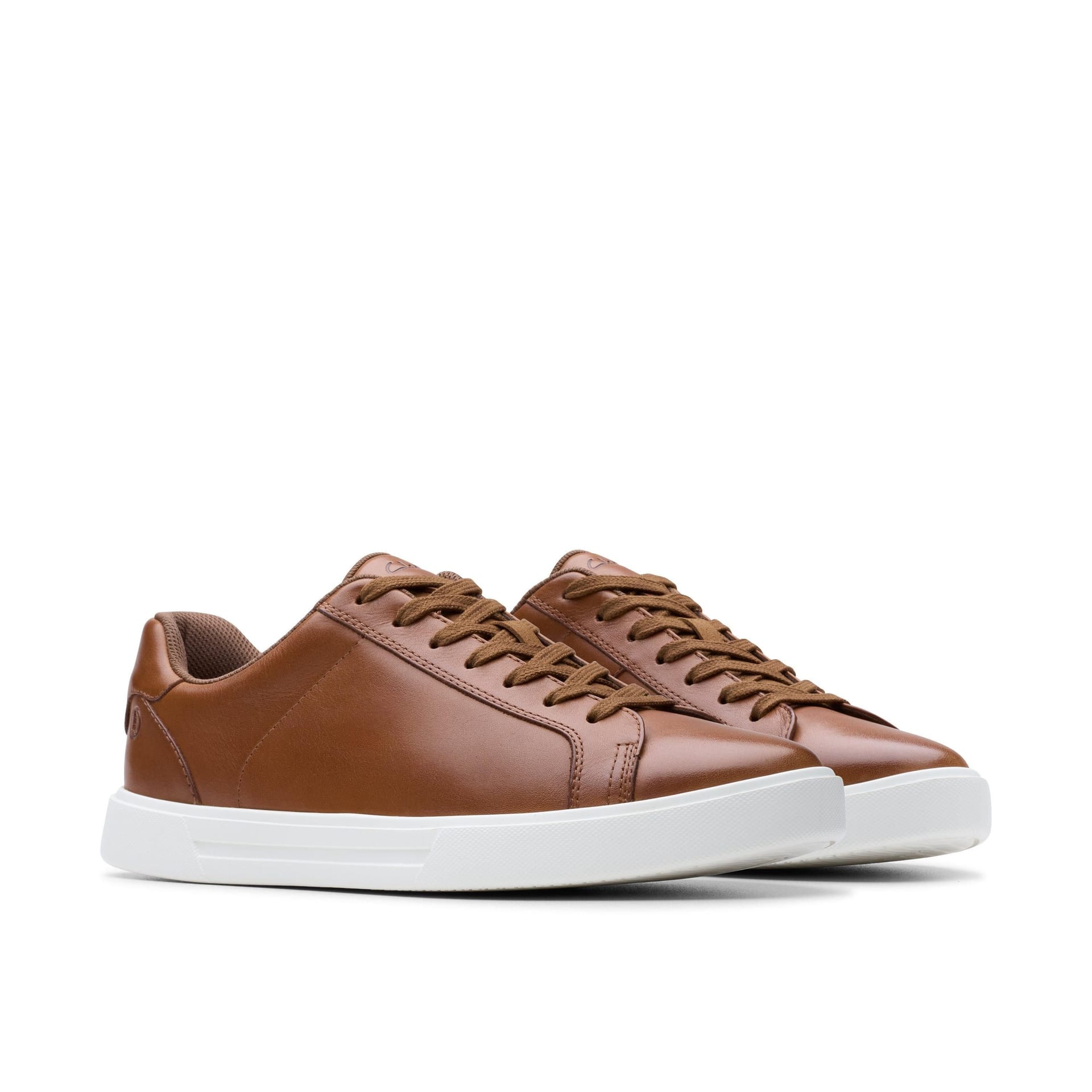 Clarks Clarks Men's Romsey Lace Tan Leather Trainers, Lace Up in Brown - 4